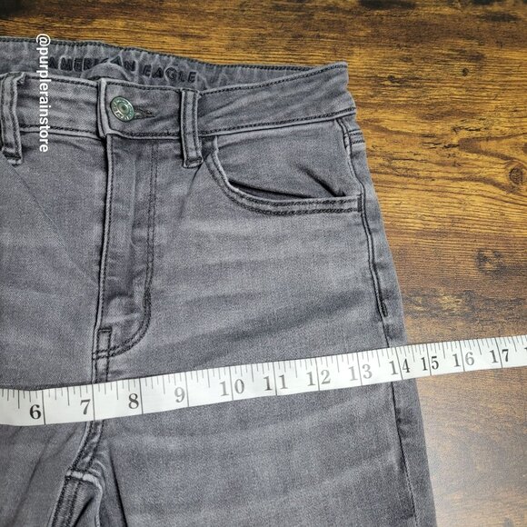 American Eagle Jeans 4 R Jegging Super Hi Rise Next Level Stretch Charcoal - Picture 9 of 13